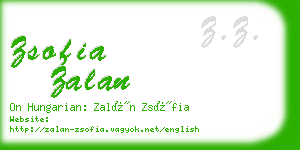 zsofia zalan business card